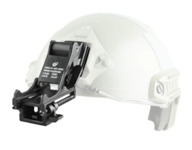 Metalen NVG Night vision helmet mount Helmsteun voor nachtkijker voor MICH FAST helm ZWART (zonder helm) met bajonet aansluiting