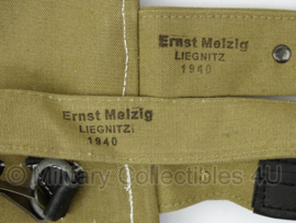 Duitse WO2 broodzak groen/khaki 1940 - met draagriem - replica