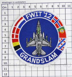 Klu Luchtmacht embleem FWIT Fighter Weapons Instructor Training  13 Grandslam - diameter 10 cm - met klittenband - origineel