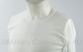 Defensie t-shirt wit - lange mouw - 100% polyester - maat Large - nieuw - origineel