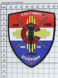 US Army G CO. 1-168TH Oir Oss NM CO DUSTOFF 3D PVC embleem - met klittenband - 11 x 9 cm - origineel