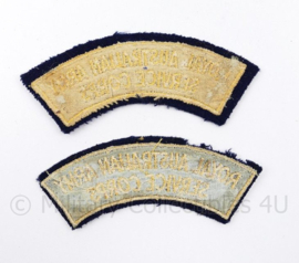 WO2 Australisch paar shoulder Titles Royal Australian Army Service Corps -  11,5 x 3,5 cm - origineel