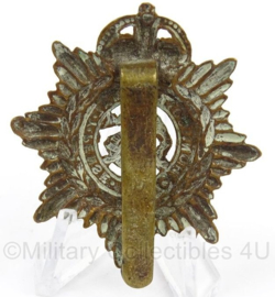 WO2 Britse baret insigne Royal Army Service Corps- Kings Crown - afmeting 4 x 5 cm - origineel