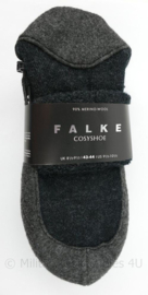 Falke Cosyshoe heren pantoffels merinowol - gemêleerd antraciet - maat 43-44 - nieuw in verpakking - origineel