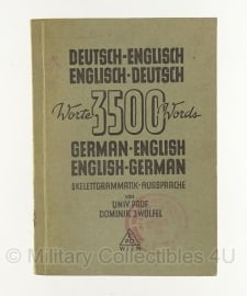Duits-Engels, Engels-Duits vertaalboekje - 14,5 x 10,5 cm. origineel 1946