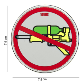 Embleem 3D PVC met klittenband - Super Soaker - 7,9 cm. rond