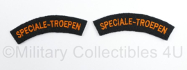 Nederlandse leger straatnamen PAAR Speciale Troepen - net naoorlogs - oranje op zwart - 9 x 3 cm