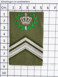 Defensie DT epauletten met kroontje  - 4 verschillende enkele epauletten - 8 x 5 cm -  origineel