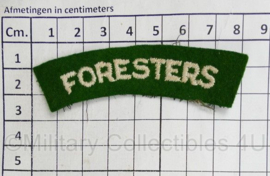 Britse leger Foresters shoulder title - 8 x 2,5 cm - origineel