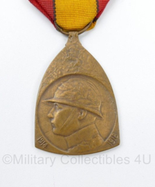 Belgische leger Herinneringsmedaille 1914 1918 - 9 x 4 cm - origineel