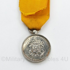 Koninklijke Marine Trouwe dienst medaille zilver - Wilhelmina - 5 x 2 cm - origineel