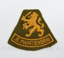 Defensie mouwleeuw Je Maintiendrai - vroeg model jaren 50 a 60  - 7,5 x 6,5 cm - origineel