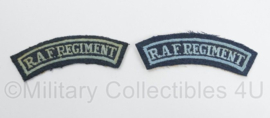 Britse leger RAF Regiment shoulder titles PAAR - 10 x 3,5 cm - origineel