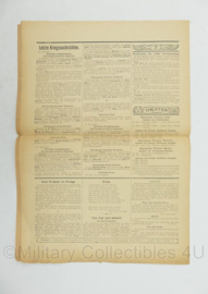 Duitse krant Liller Kriegszeitung 1 Kriegsjahr nr. 41 Lille 29 november 1917 bezet Frans gebied - 47 x 32 cm - origineel