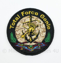 Defensie Total Force Genie embleem - met klittenband - diameter 9 cm