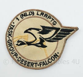 1NLD LRRPTG Task Group Desert Falcon embleem - met klittenband - diameter 9 cm