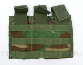 US Army Pouch Magazine M16A2 Triple Style 4070 Woodland camo - 26 x 21,5 cm - gebruikt - origineel