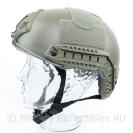 MICH FAST helm met rails en bril DSI Helm - Wolfgrey - nieuw gemaakt