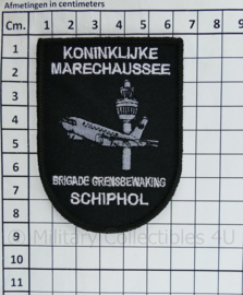 KMAR Koninklijke Marechaussee Brigade Grensbewaking Schiphol embleem - met klittenband - 8 x 6 cm
