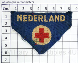 MVO Rode kruis embleem Nederland gevouwen - 8 x 6 cm - origineel