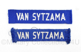 MVO straatnaam PAAR van Sytzama  - 10 x 2 cm origineel