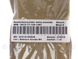 KL en Klu leger handschoenen Leder Meta-Aramide DESERT -maat 8 - Nieuw in verpakking! - origineel