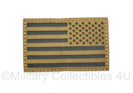 Amerikaanse leger infrarood patch - Coyote - met klittenband - Amerikaanse vlag Reversed  - 5 x 8 cm