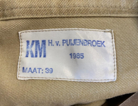 Koninklijke Marine Korps mariniers khaki overhemd en broek set - maat 39 overhemd en maat 45 broek - origineel