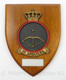 Wandbord 15 Afdltlua 15e Afdeling Lichte Luchtdoelartillerie - 18 x 14 x 1½ cm - nieuw - origineel