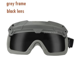 Tactical Airsoft Smoke Goggles voor MICH FAST helm en ook los te dragen - Wolf Grey (zonder helm)