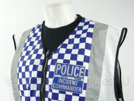 Britse politie Police Incident Commander reflectief hesje - maat Large - origineel