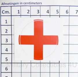 Nieuw rode kruis Etiket sticker voor verbandkist - 5 x 5 cm - origineel