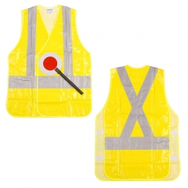 Reflecterend vest met stopbord