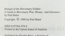 Manual of the Mercenary Soldier by Paul Balor - Engelstalig