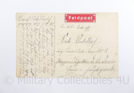 WO1 Duitse Postkarte Feldpost dur das Deutsche Vaterland - 14,5 x 9 cm - origineel