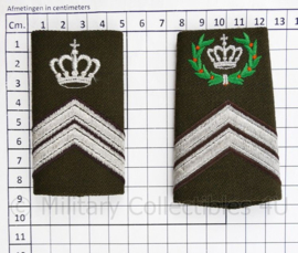 Defensie DT epauletten - 2 verschillende enkele epauletten - 8 x 5 cm -  origineel