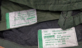 KL landmacht NBC M78  jas en broek anti-gas pak groen - maat klein - geseald in verpakking - origineel