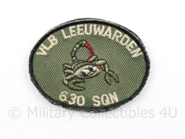 KLU Luchtmacht VLB Vliegbasis Leeuwarden 630 Squadron borst embleem - met klittenband - - origineel