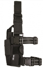 Beenholster Cordura verstelbaar - ZWART