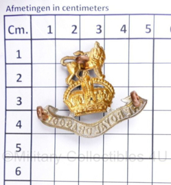WO2  Britse cap badge The Royal Dragoons - Kings Crown - 5 x 4 cm - origineel