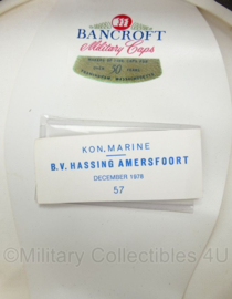 KMARNS Korps Mariniers platte pet 1978 - maker Hassing BV Bancroft - maat 57 - origineel