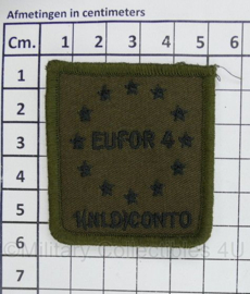 Defensie EUFOR 4. 1 NLD CONTO - klittenband - 5 x 5,5 cm - origineel