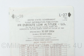 United States Flight Information IFR Enroute Low Altitude Map L27 L28 Bridgefort 2004 - 25 x 13 cm - origineel