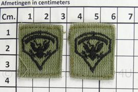 US Army BDU kraag insignes - afmeting 3 x 3,5 cm - origineel
