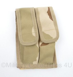 US Army Double Pistol Mag pouch Desert camo - klittenband bevestiging - 10 x 2,5 x 16 cm - nieuw - origineel