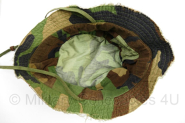 Korps Mariniers special forces Boonie Brim US - Woodland camo - gedragen - maat 7 1/4 - origineel