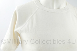 Defensie t-shirt wit - korte mouw - 95% katoen, 5% elastaan - meerdere maten - gedragen - origineel