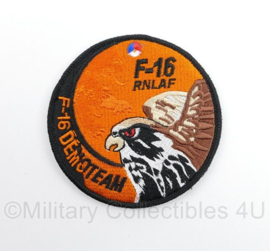 KLU Koninklijke Luchtmacht RNLAF Royal Netherlands Air Force F-16 Demoteam embleem - met klittenband - diameter 9 cm