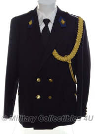 Nederlandse politie uniform jas met kraagspiegels en koord - maat 51 = Medium - origineel