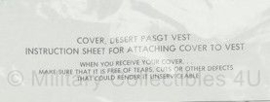 US desert scherfvest cover Pasgt vest - in de verpakking - Small/Medium - origineel